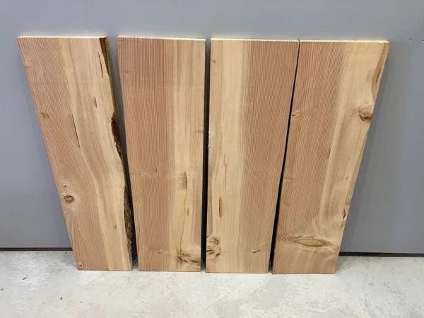4 Planed Solid Douglas Fir Boards Shelves Signs DIY Table 1200mm long