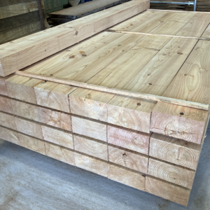 A stack of Scottish Larch Sleepers